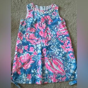 New Lily Pulitzer Girls Shift Dress Blue and Pink Starfish. Size 5.
